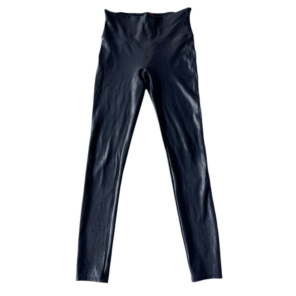 Spanx SPANXshape Women’s Sz M Faux Leather Black Pull On Leggings
